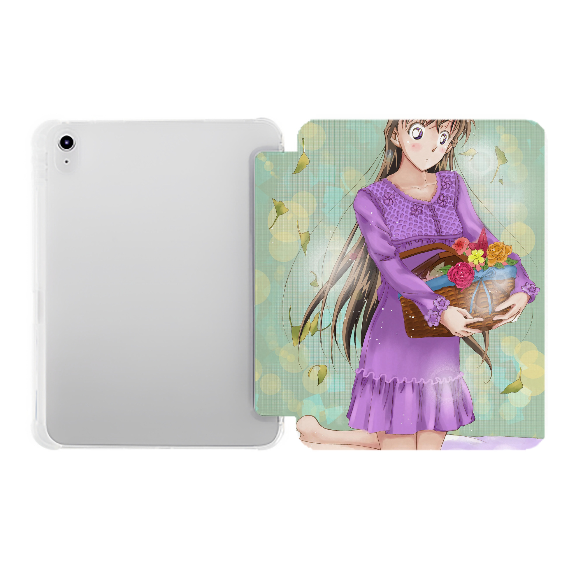 （画像用） 名探偵コナン Detective Conan IPad ケース ペン収納付き 三つ折りスタンド PUレザー×シリコン 対応機種9.5/10.5/10.9インチ